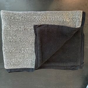 West Elm Black and White Baby Blanket